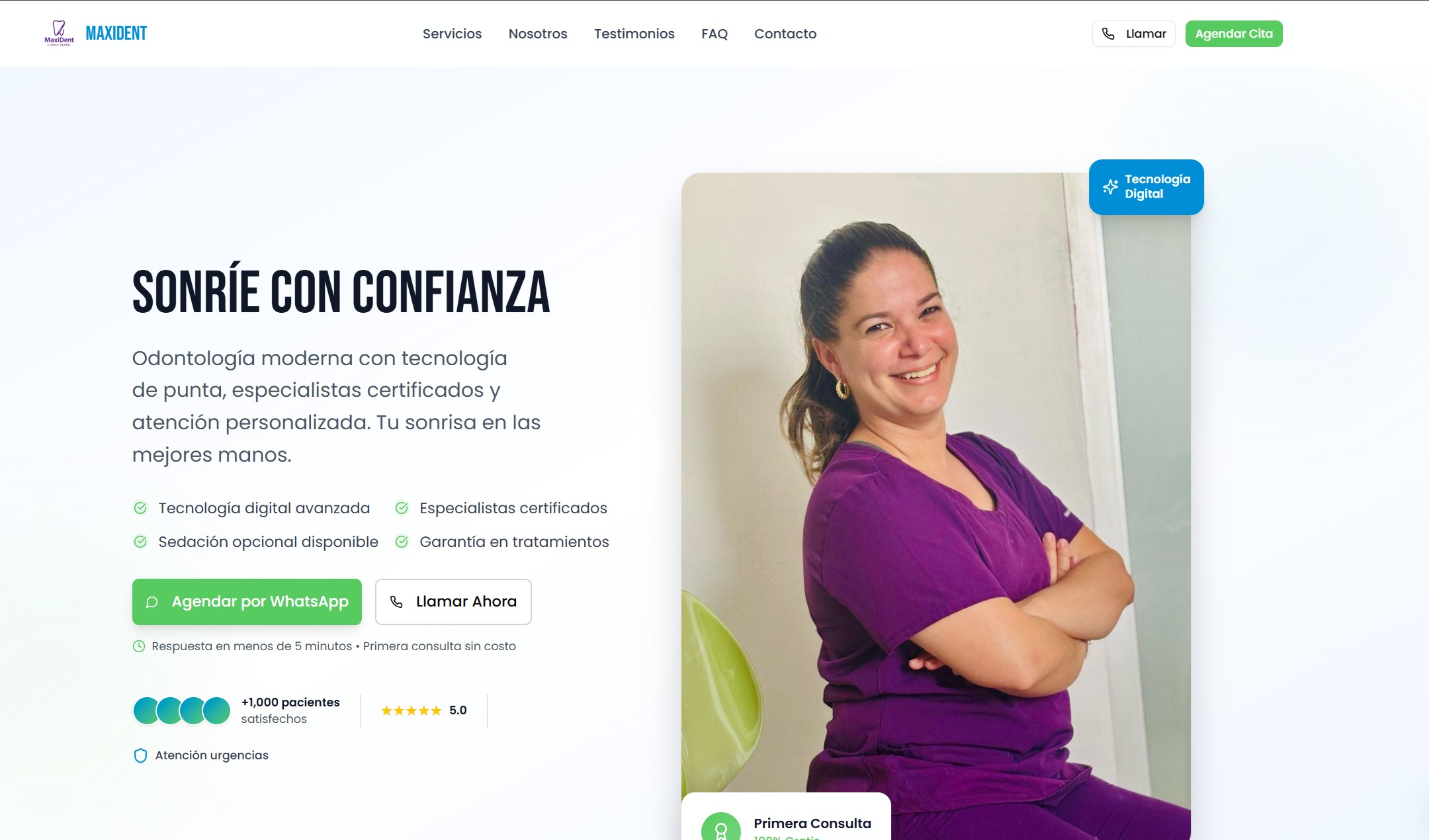 Landing para Clínica Dental